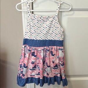 Charming Polka Dot and Floral Kids Dress